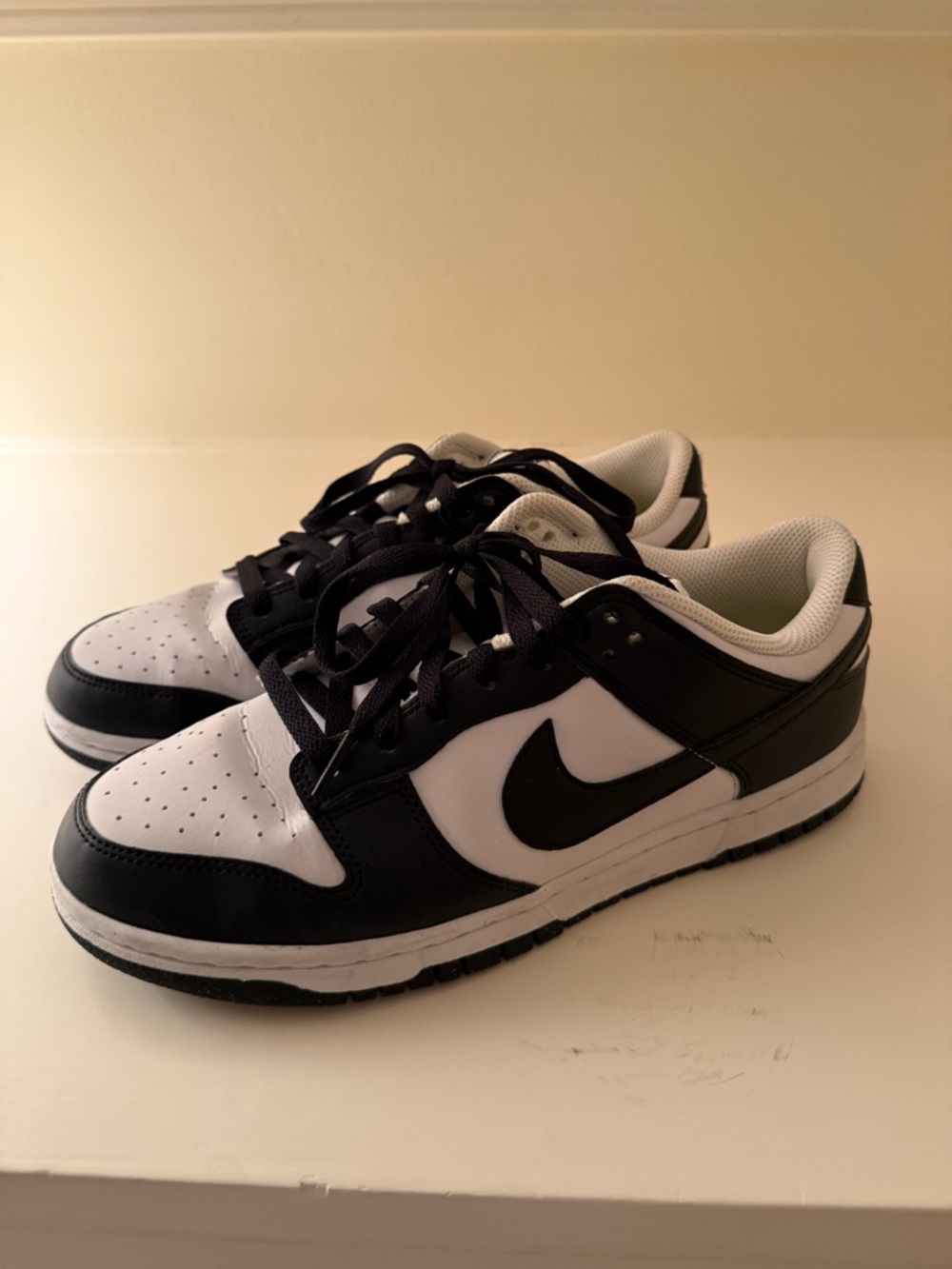 Nike Women’s Black and White Low-Top Sneakers with Swoosh